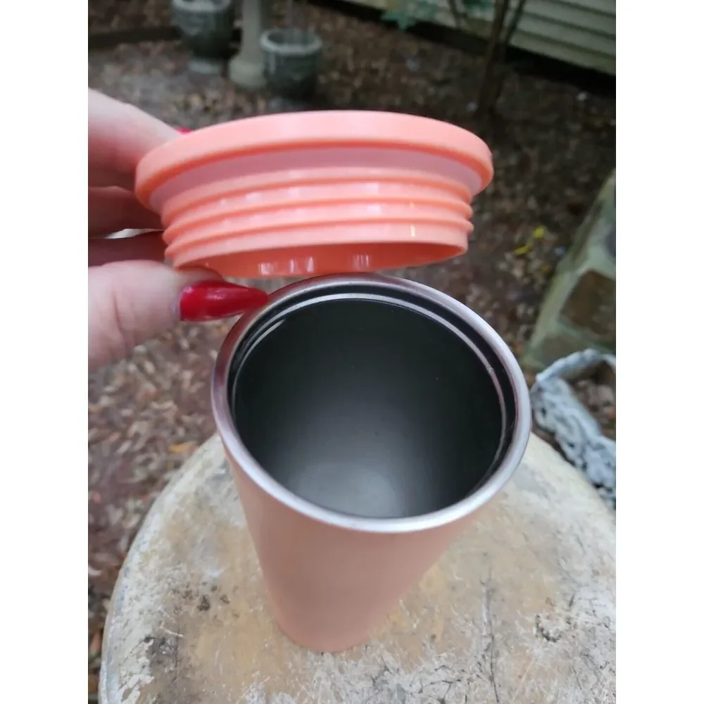 Starbucks Summer Coral Tumbler TROPICAL PALM TREE‎ LID Cold Cup 24oz Venti